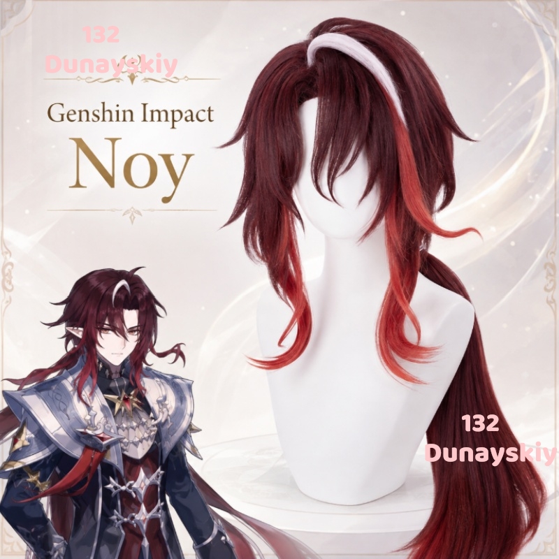 Anime Cosplay Wig Heat Resistant - Genshin Impact Noy Snezhnaya Cosplay Peruk