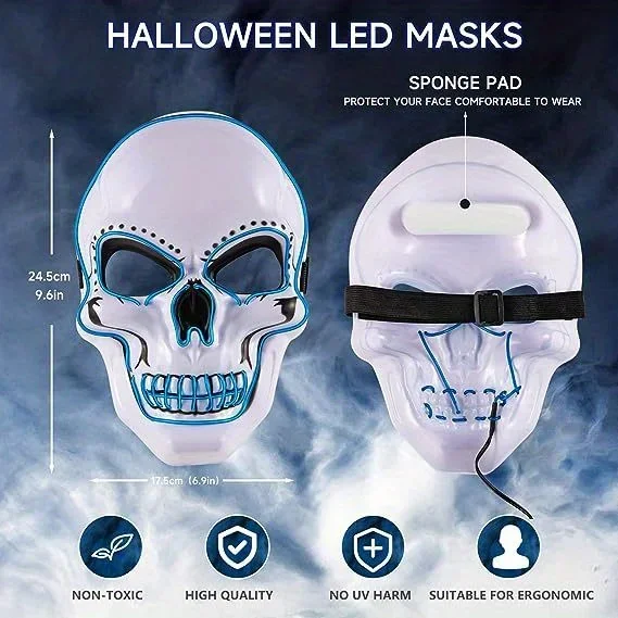 Cadılar Bayramı Korku Temalı K - Led Purge Mask Halloween incelemesi ve fiyatı